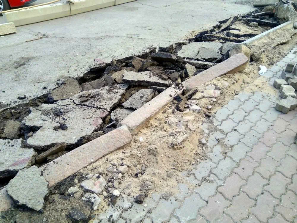Демонтаж бордюра
